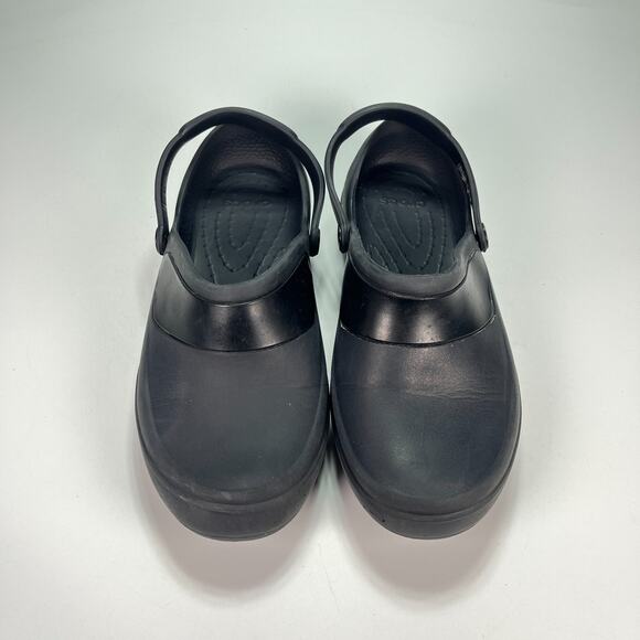 Crocs Mercy Work Clogs Black Slip On Shoes Comfort Lightweight Women’s Size 7 - Picture 3 of 10